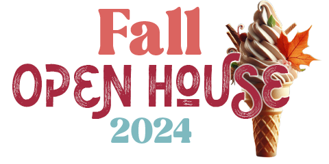 2024 Fall Open House Logo with cone